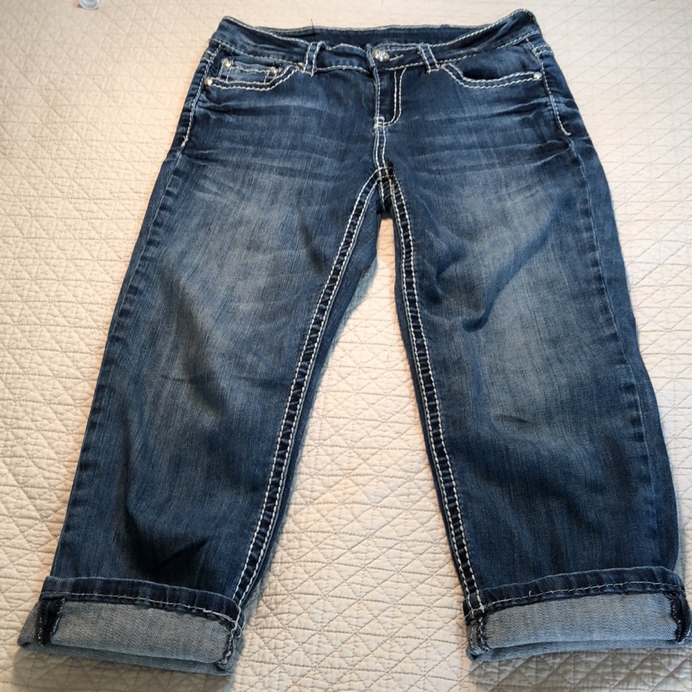 Denim Couture Smith denim stretch bling jeans, sz7 - Picture 3 of 14